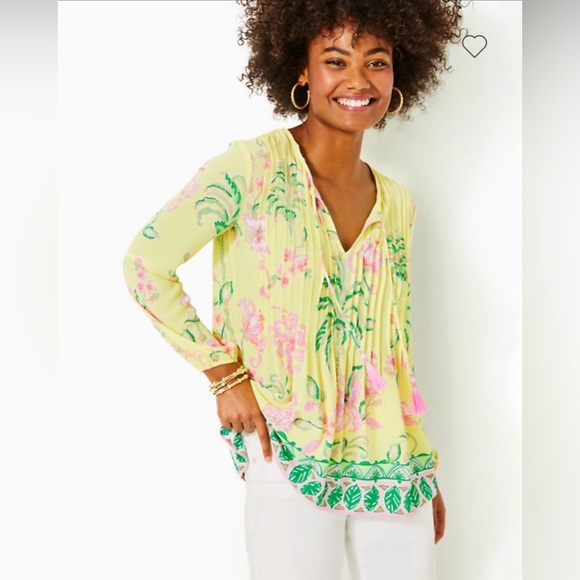 NWOT Lilly Pulitzer Marilina Tunic Top in Havana Pink Clawdia, Size Large. - Picture 11 of 12